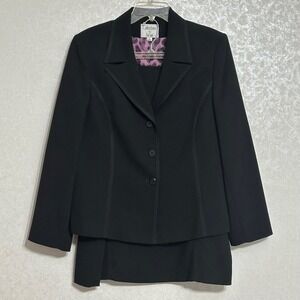Collections for Le Suit Black 3-Button Blazer & Pencil Skirt Set Business 16